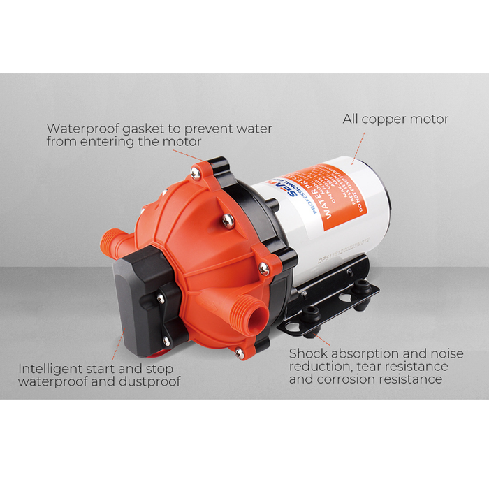 SEAFLO 70PSI Deck Washdown Pump Kit for Boat Caravan Yacht Wash Pump 12V 5GPM