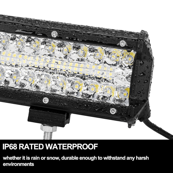 Pair 7inch Led Work Light Bar Spot Flood Offroad Driving 4wd 4x4 Reverse