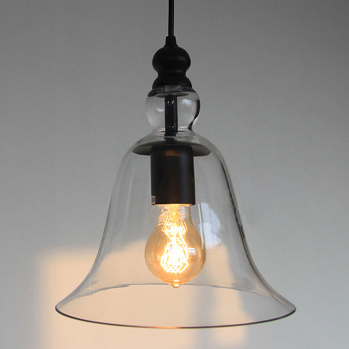Glass Bell Pendant Hanging Light Lamp Vintage Lamp
