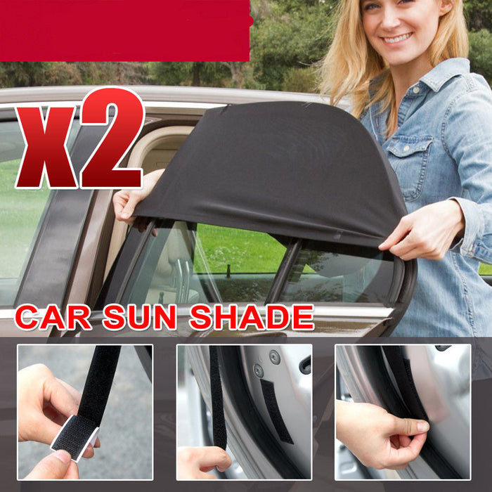 2x Universal Sun Shades Rear Side Seat Car Window Socks Protection