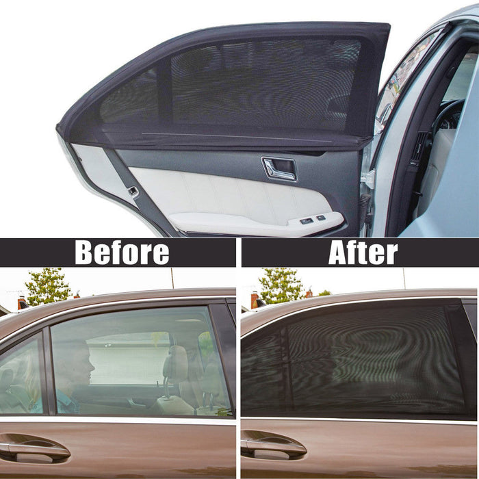 2x Universal Sun Shades Rear Side Seat Car Window Socks Protection