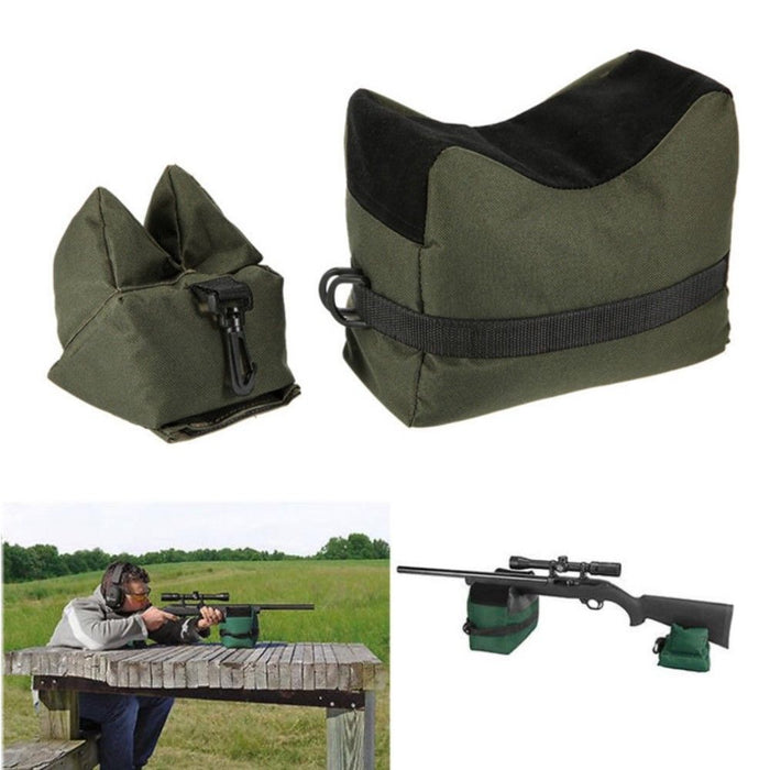 Shooting Range Sand Bag Set Rifle Bench Rest Stand Front Rear Bag Hunting
