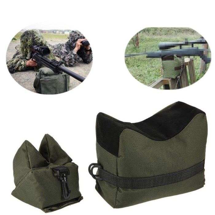 Shooting Range Sand Bag Set Rifle Bench Rest Stand Front Rear Bag Hunting