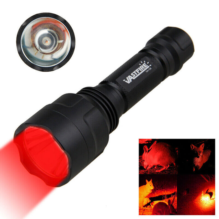 Tactical Red Flashlight Hunting Torch Light Camping Lamp Scope