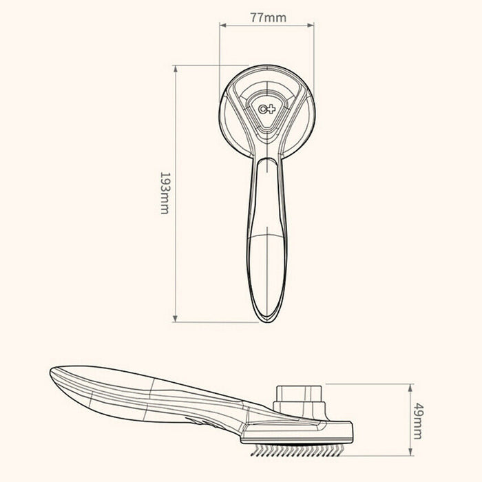 Pet Grooming Comb Shedding Hair Remove Brush-Green