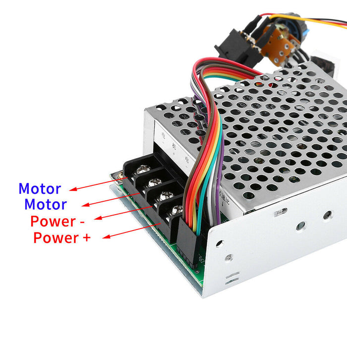 DC10V-55V 12V 24V 48V 60A PWM Motor Speed Controller CW CCW Reversible Switch