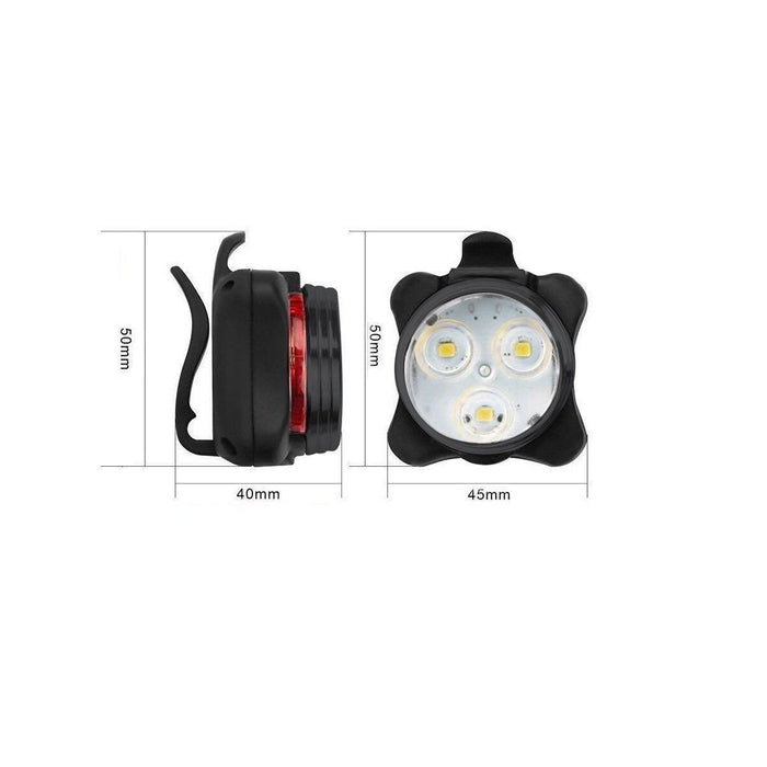 USB Rechargeable LED Bike Light Set