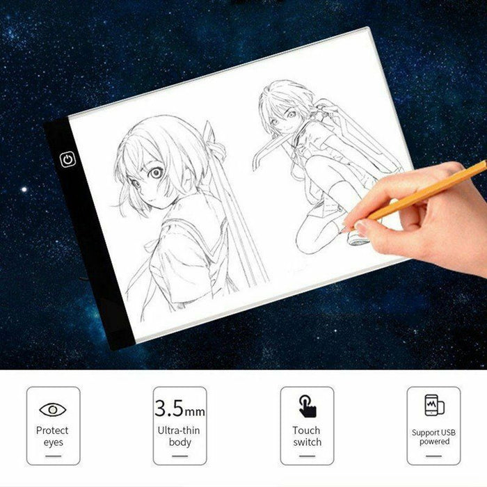 A4 LED Light Box Drawing Pad with 3 Brightness Levels