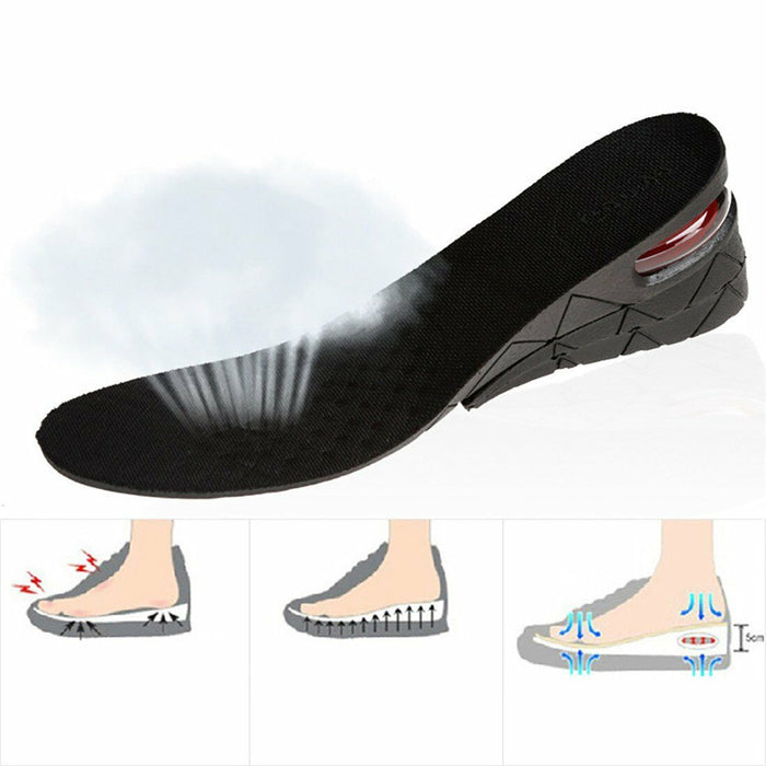 Four Layer 9CM Shoe Lift Height Increase Insoles Foam Pads Heel Insert Taller