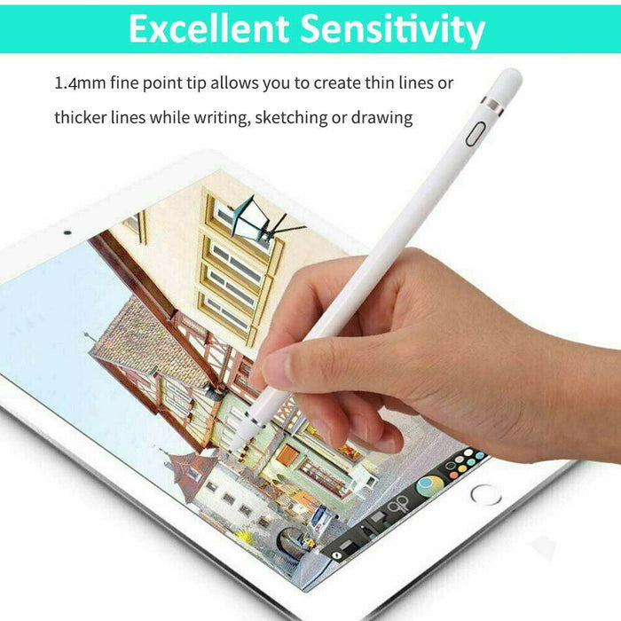 Digital Active Stylus Pen Pencil For Apple iPad Touchscreen Fine Tip 1.4mm New