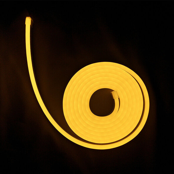 5M Yellow 12V Flex LED Strip Neon Rope Light Silicone