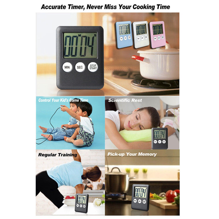 BLUE Magnetic Kitchen LCD Digital Timer