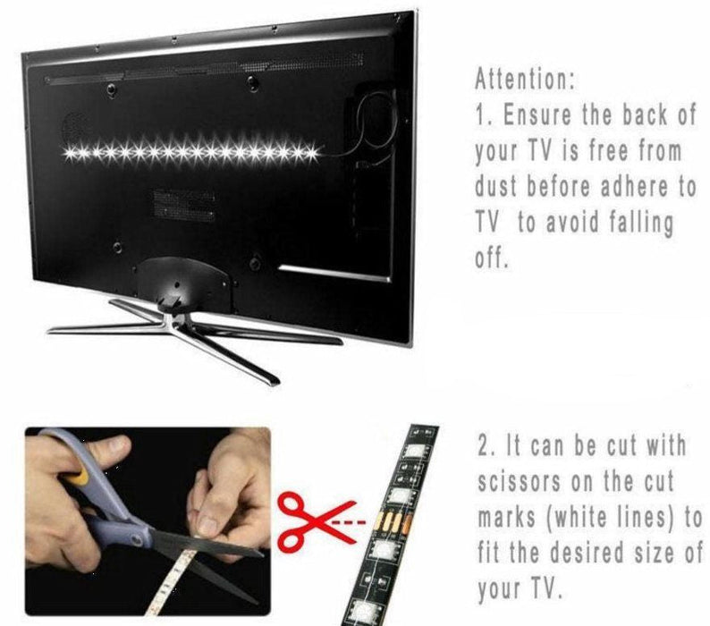 1M USB 60LED 5050 Strip Light Christmas TV Backlight