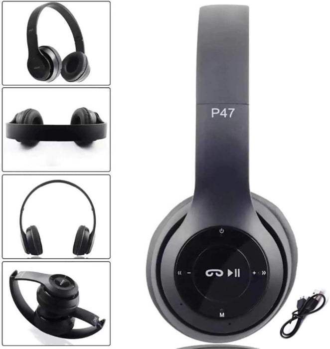 Wireless Bluetooth Over-Ear Headphones with Noise Cancelling & Deep Bass