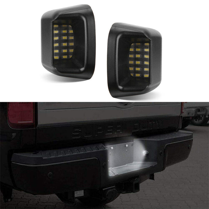2x License LED Number Plate Lights For Nissan Navara D40 2005-2016 Rear Bumper