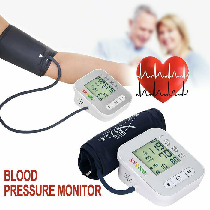 Blood Pressure Monitor Upper Arm Automatic BP Machine Monitor Cuff Circumference 22-48cm