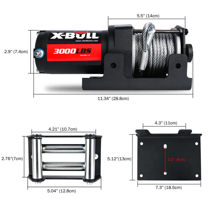 X-BULL Electric Winch 3000LBs