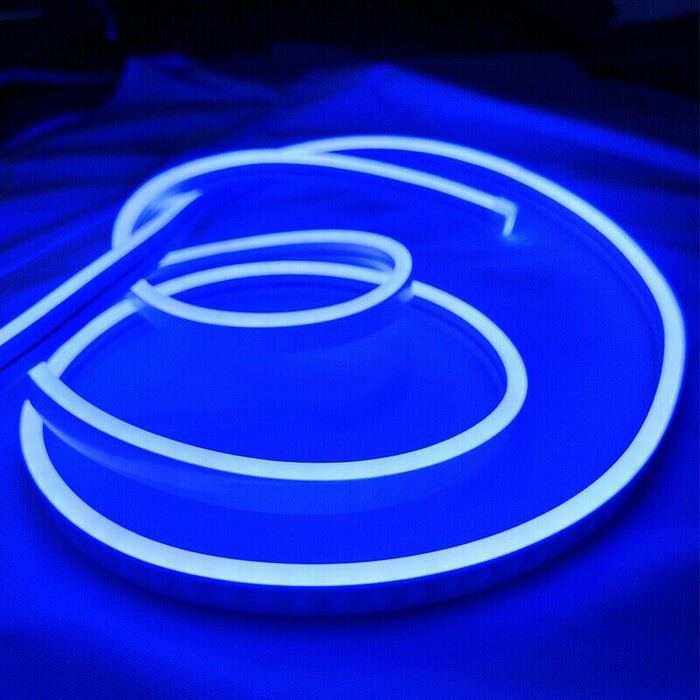 Blue DC 12V Flex LED Strip Neon Rope Light Silicone