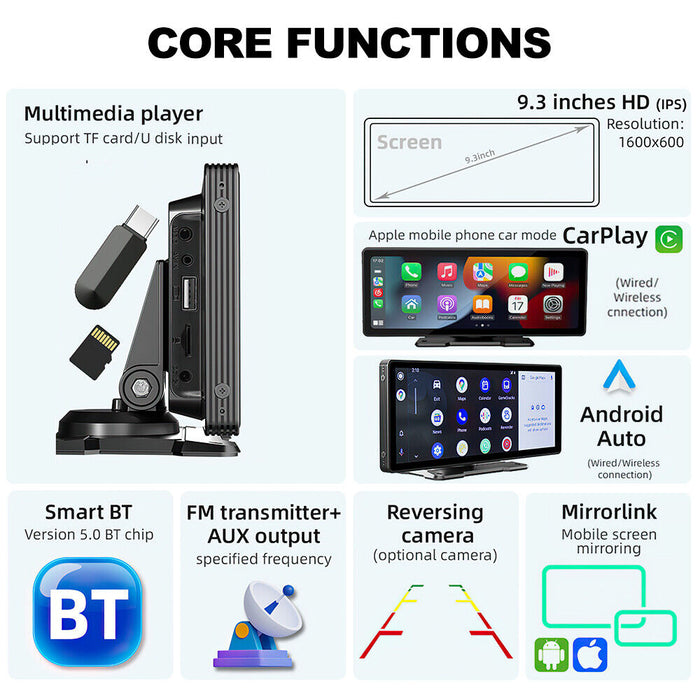 Apple Carplay Android Car Stereo Bluetooth Player