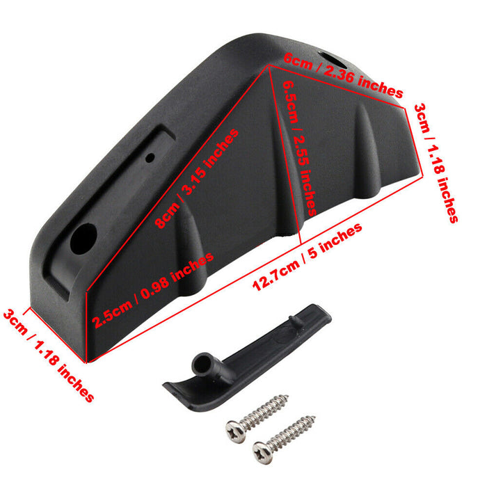 Universal Rear Bumper Shark Fin Diffuser 4-Piece Black Spoiler Kit