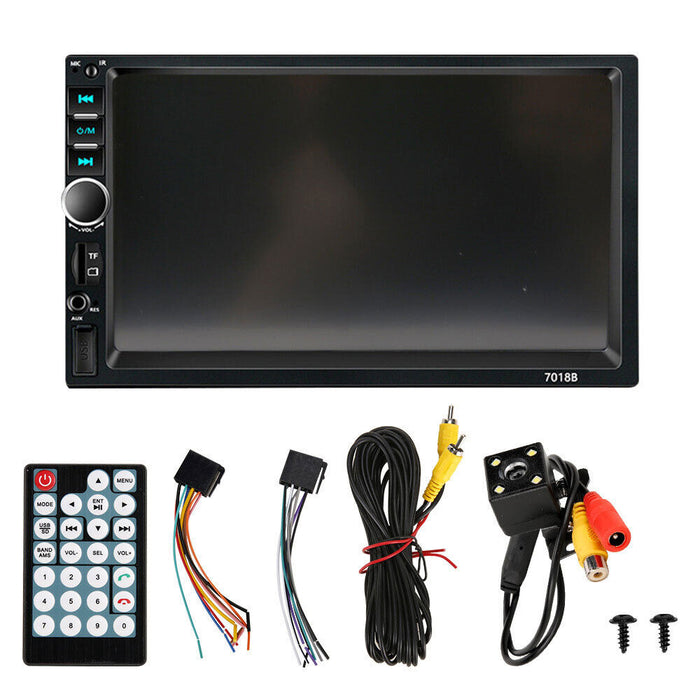 7" Double 2 DIN Bluetooth Head Unit Car Stereo Touch Screen Radio FM/TF/USB/AUX
