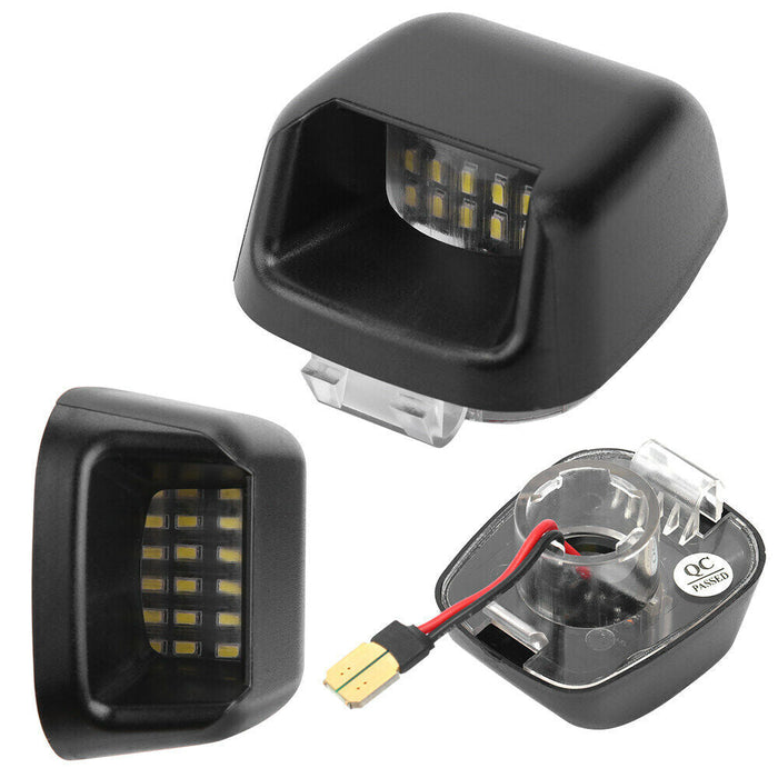 2x License LED Number Plate Lights For Nissan Navara D40 2005-2016 Rear Bumper