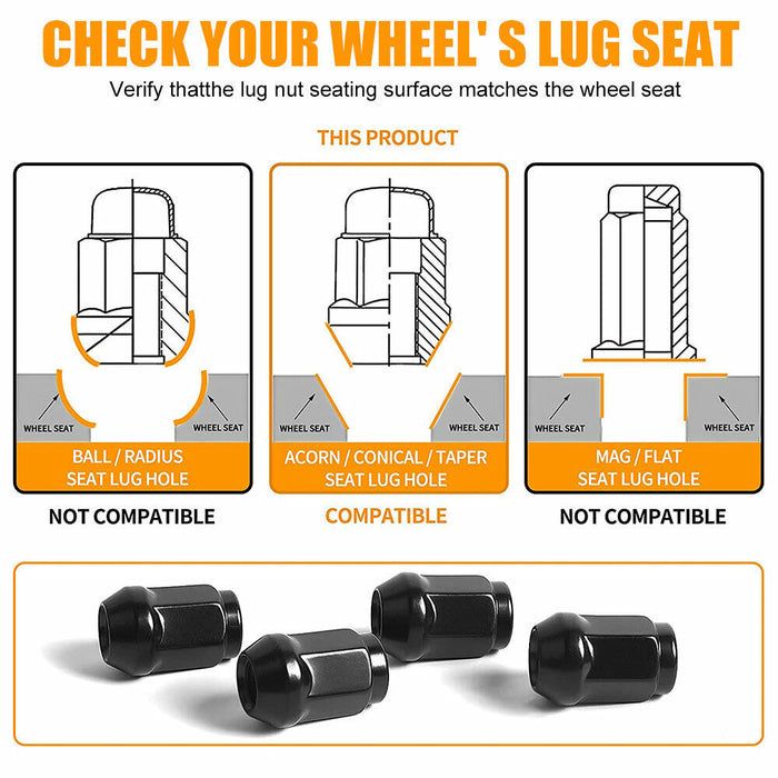 20PCS Wheel Nuts M12x1.5