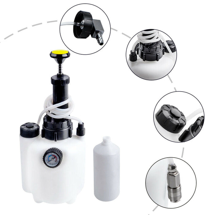 3L Manual Pressure Brake Clutch Bleeding System Tool Fluid Bleeder Kit hand pump