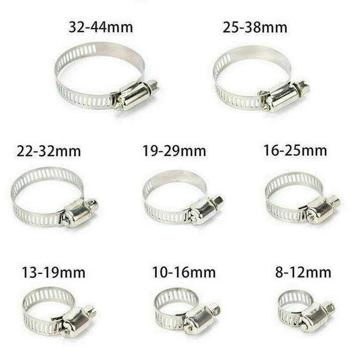 90PCS Hose Pipe Clamps Clips 8-32MM + Z Shaped Tool