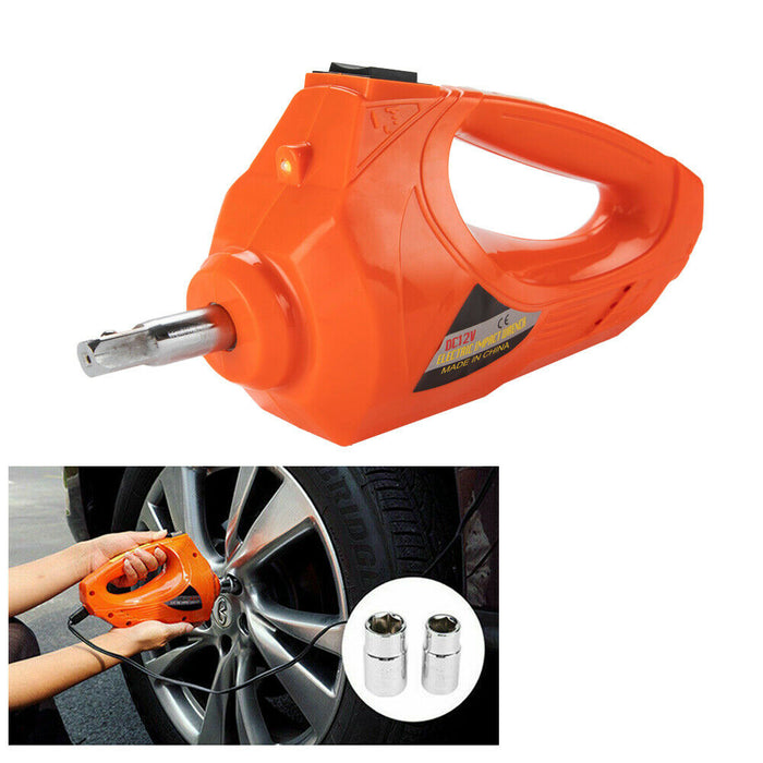 5Ton 12V Car Electric Hydraulic Floor Jack Lift + Impact Wrench Kit Box 3 in 1