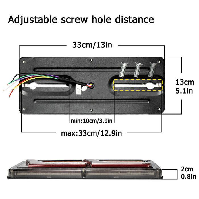 12V 2X 74 LED Tail Lights Trailer Ute Caravan Truck Stop Indicator rear LAMP