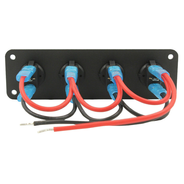 4 Gang Toggle Switch Panel Caravan Car 12v