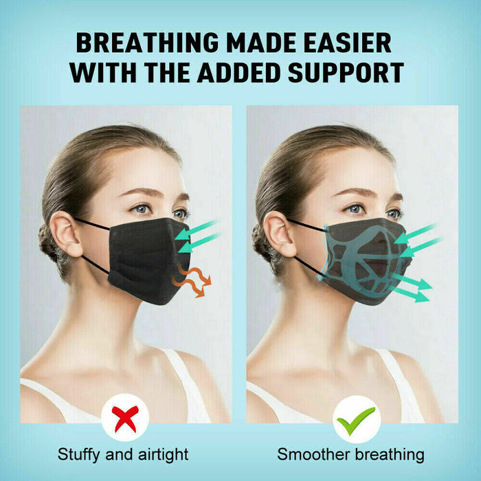 4pcs Mask Breathe Support Bracket Protector Reusable Soft 3D Holder