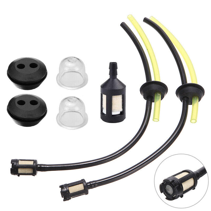2 Set Whipper Snipper Line Trimmer Cutter Fuel Line Filter Hose Pipe Tank Kit