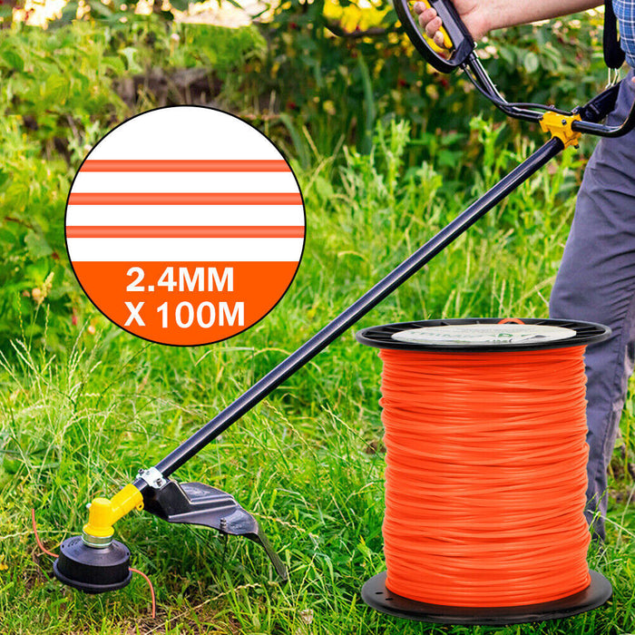 2.4mmx100M Trimmer Line Whipper Snipper String Cord Brushcutter