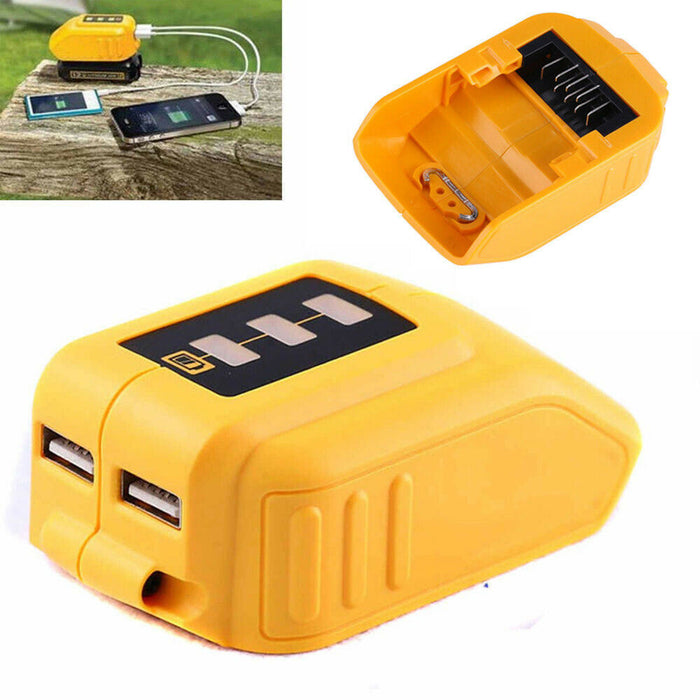 USB Phone Charger Adapter Li-ion Battery For Dewalt DCB090