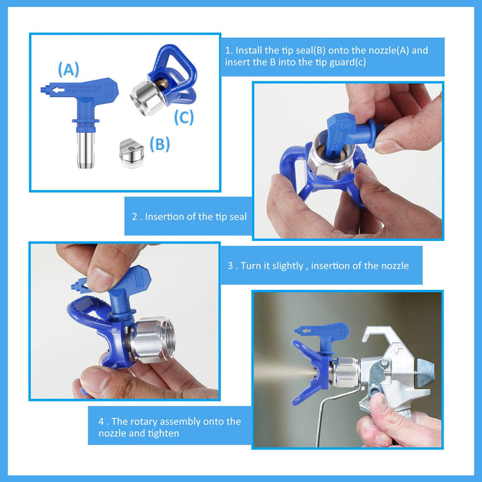 Airless Paint Sprayer Tips Spray Gun Nozzle Filters