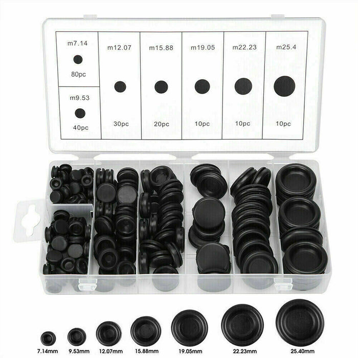 200Pcs Auto Rubber Grommet Assortment Set