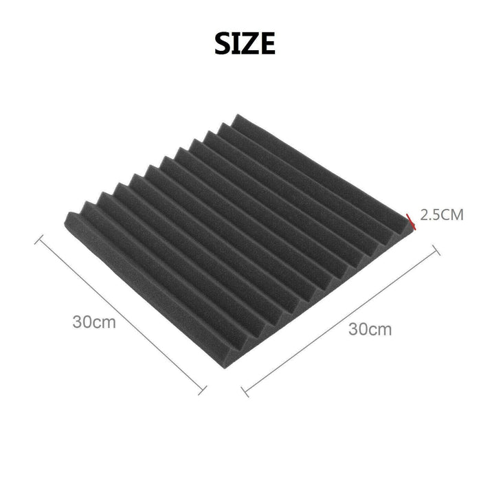 12PCS Studio Acoustic Foam Sound Absorption Proofing Panel Wedge Soundproofing