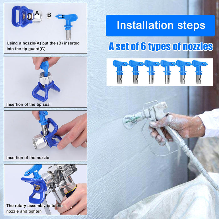 Airless Paint Sprayer Tips Spray Gun Nozzle Filters