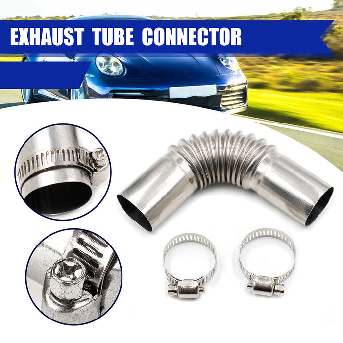 24mm Exhaust Pipe Tube Elbow Connector Diesel Heater With Clamps For Webasto