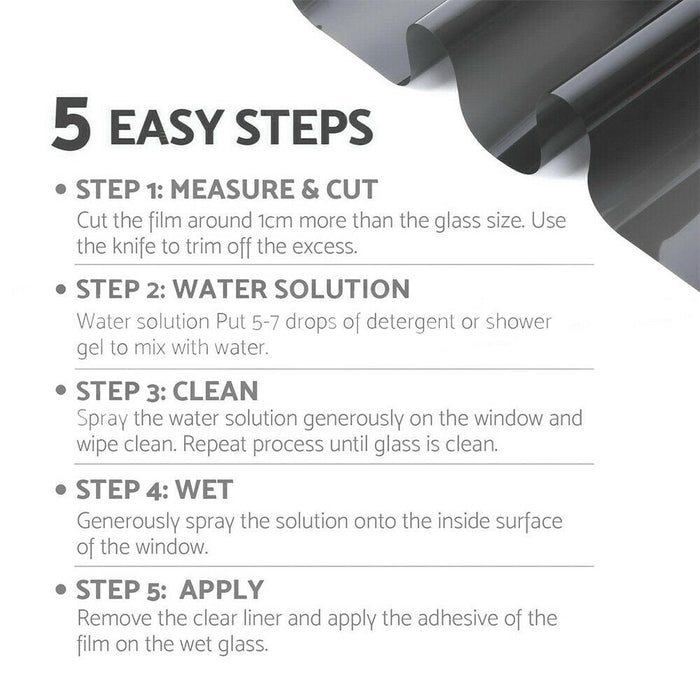 75cmX7m Window Tint Film 5% VLT