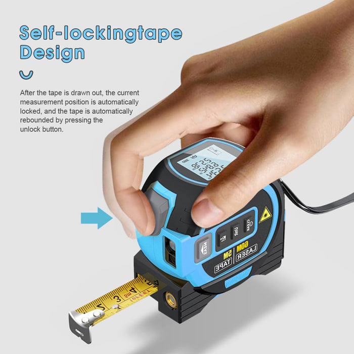 60m 3 in 1 Digital Measure Tape Laser Distance Meter Range Finder