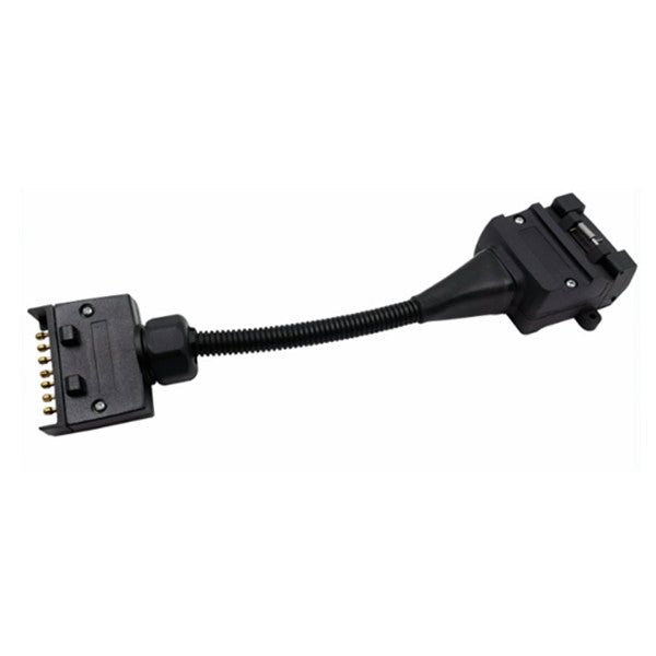 7 Pin Flat Male to 12 Pin Flat Female Trailer Adapter Cable 35cm