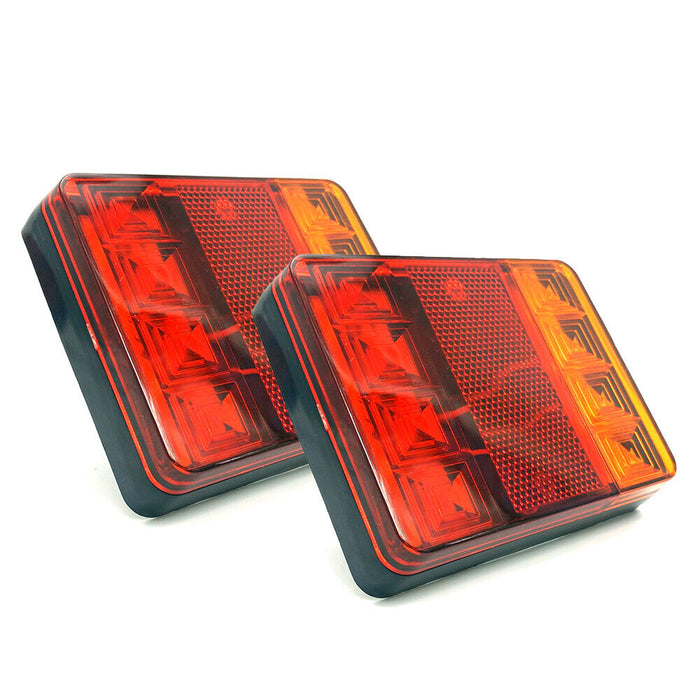 A Pair 12V 24V LED Trailer Truck Tail Lights