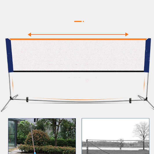 4.1m Portable Badminton Net Set with Poles