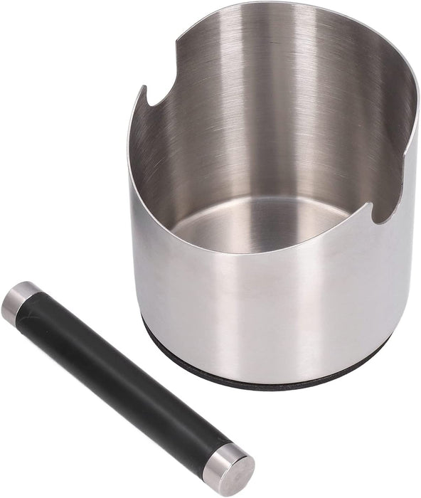 Coffee Knock Box Espresso Grinds Waste Container Tamper Bin Stainless Steel