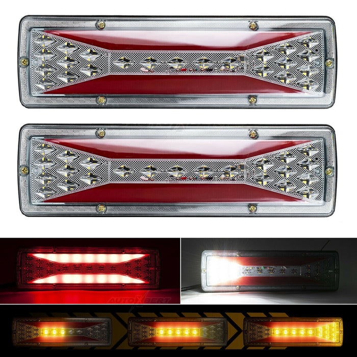 2x LED Trailer Lights Tail Lamp Stop Brake Dynamic Indicator 12V Taillight Pair