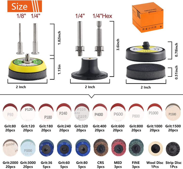 270PCS Sanding Discs Pad Variety Kit