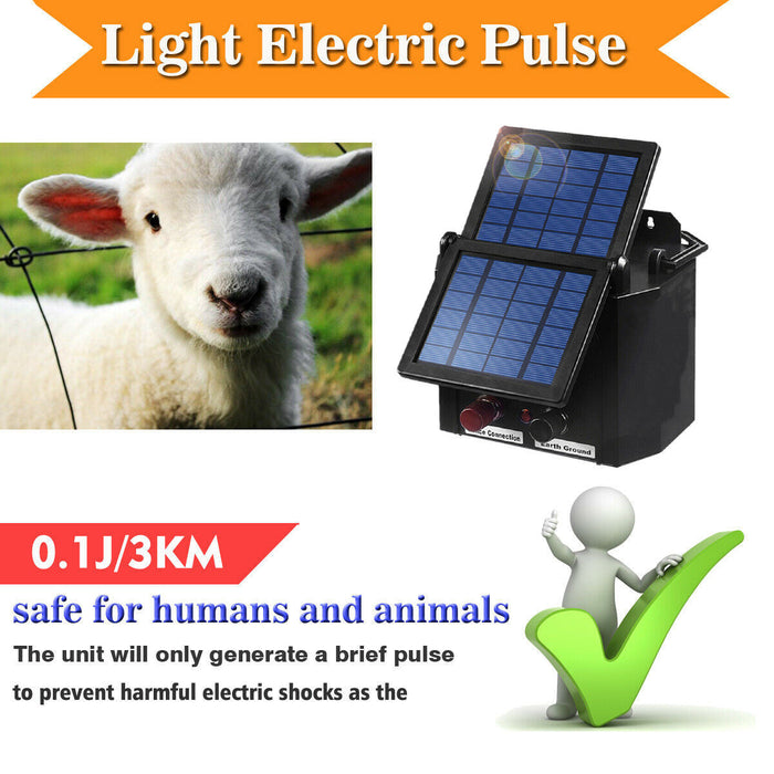 8km Solar Electric Fence Energiser